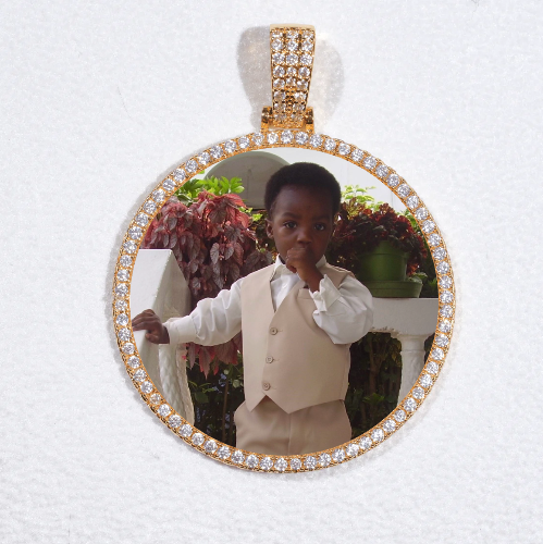 MEDIUM 3D CIRCLE CUSTOM PICTURE PENDANT