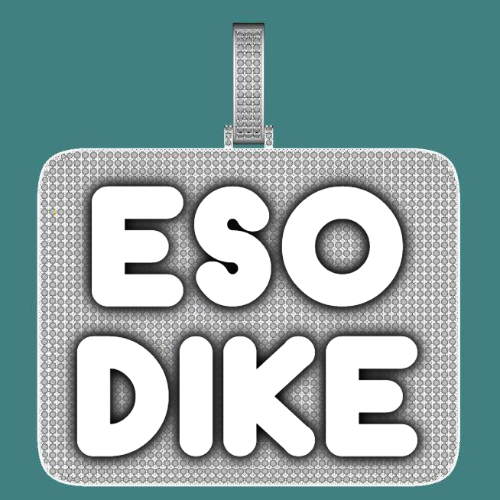 CUSTOM LETTER NECKLACE 3D BIG SQUARE