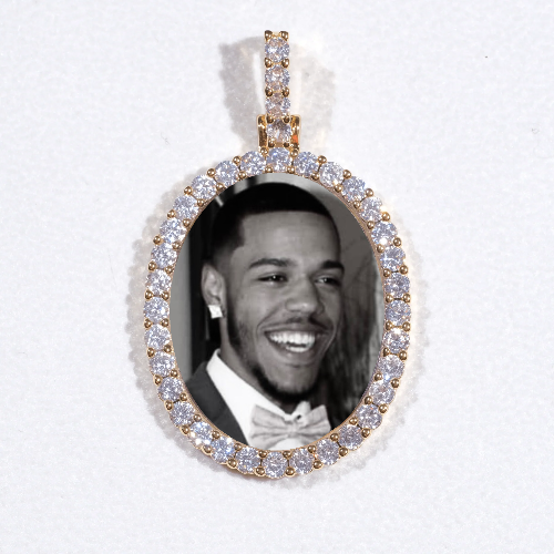 3D Oval Custom Picture Pendant
