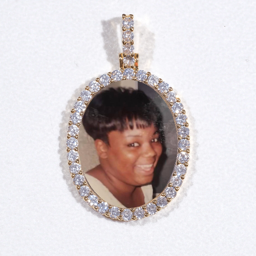 3D Oval Custom Picture Pendant