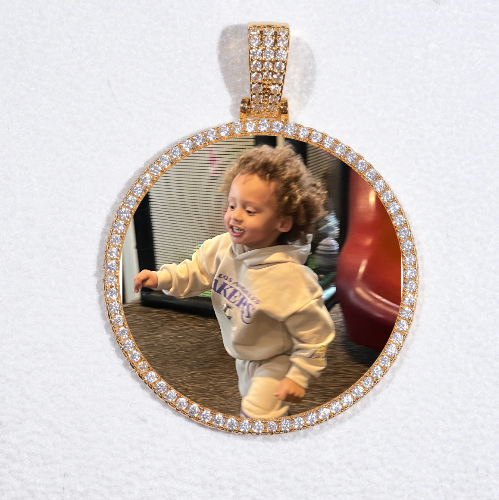 MEDIUM 3D CIRCLE CUSTOM PICTURE PENDANT