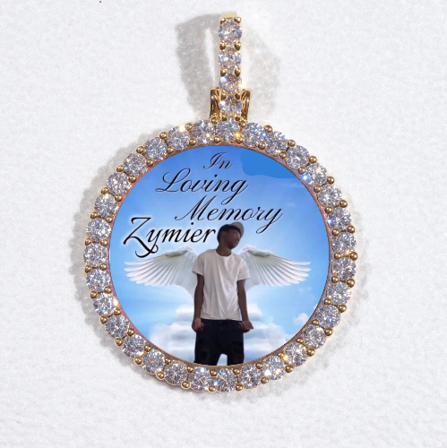 3D CIRCLE CUSTOM PICTURE PENDANT SMALL SIZE