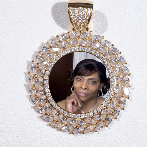 Large 3D Wheat Ear Custom Picture Pendant