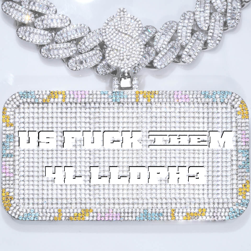 CUSTOM LETTER NECKLACE 3D COLORFUL SQUARE
