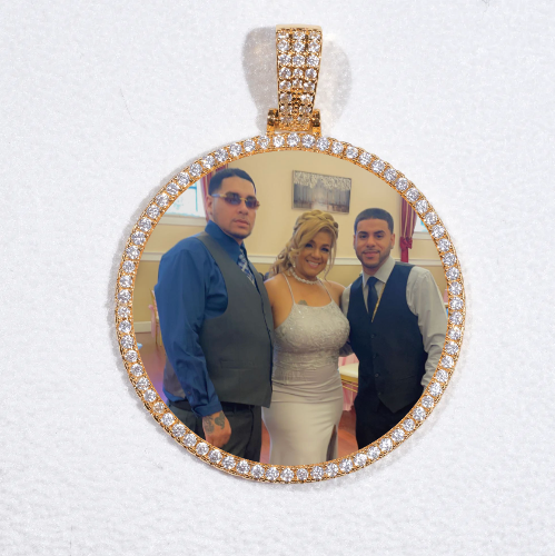 MEDIUM 3D CIRCLE CUSTOM PICTURE PENDANT