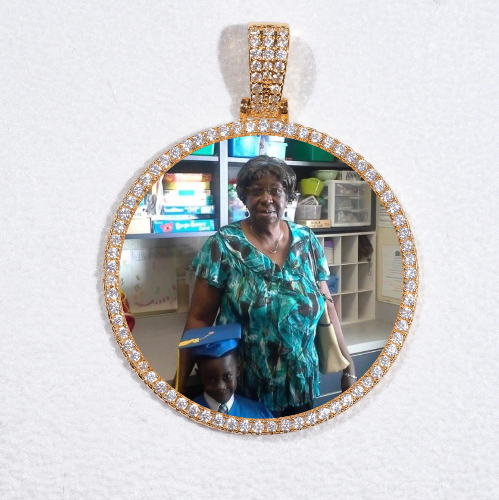 MEDIUM 3D CIRCLE CUSTOM PICTURE PENDANT