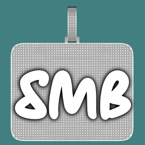 CUSTOM LETTER NECKLACE 3D BIG SQUARE