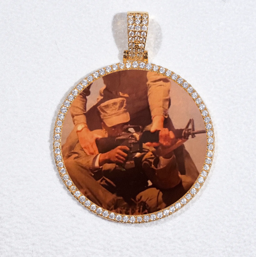 MEDIUM 3D CIRCLE CUSTOM PICTURE PENDANT