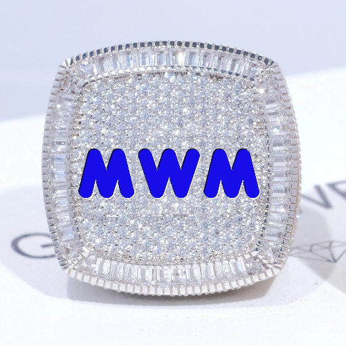 CUSTOM LETTER 3D ICED RING