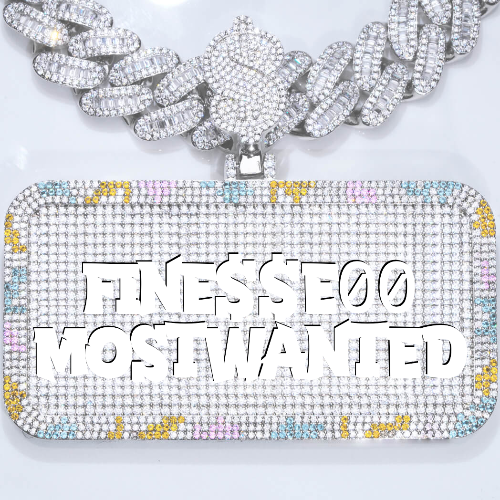 CUSTOM LETTER NECKLACE 3D COLORFUL SQUARE