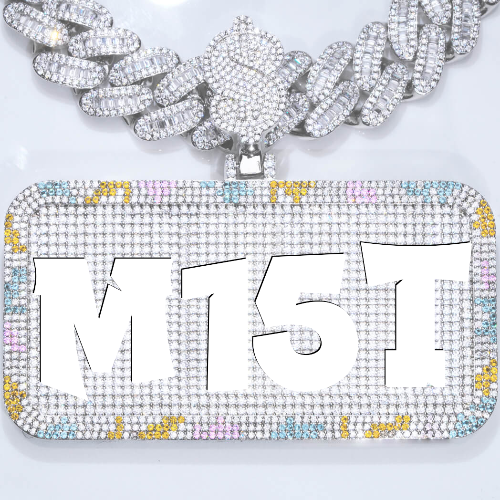 CUSTOM LETTER NECKLACE 3D COLORFUL SQUARE