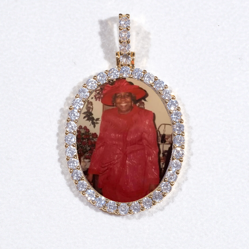 3D Oval Custom Picture Pendant