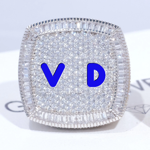 CUSTOM LETTER 3D ICED RING