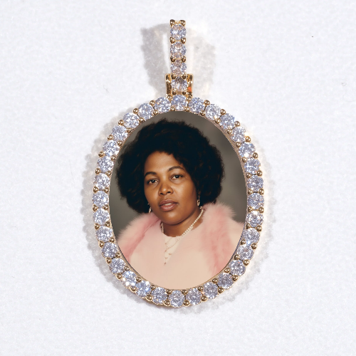 3D Oval Custom Picture Pendant