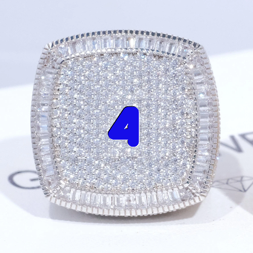 CUSTOM LETTER 3D ICED RING