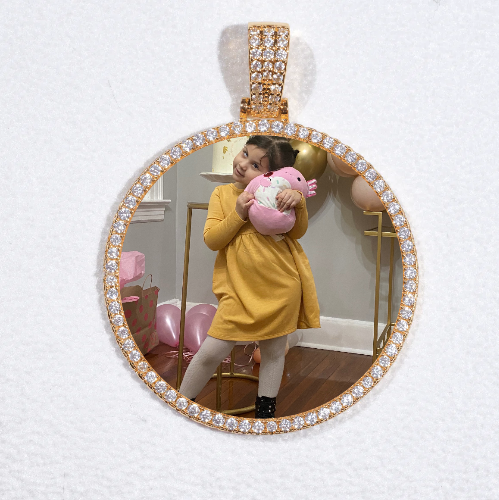 MEDIUM 3D CIRCLE CUSTOM PICTURE PENDANT