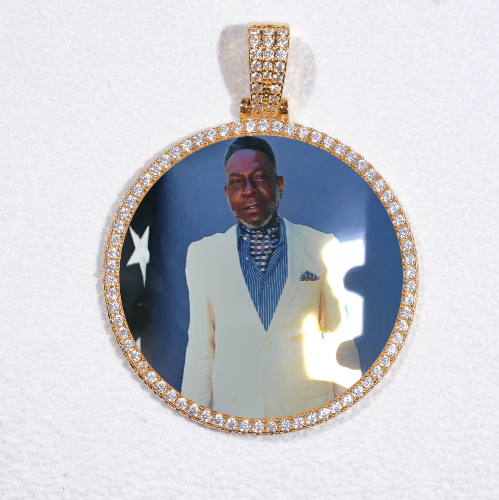 MEDIUM 3D CIRCLE CUSTOM PICTURE PENDANT