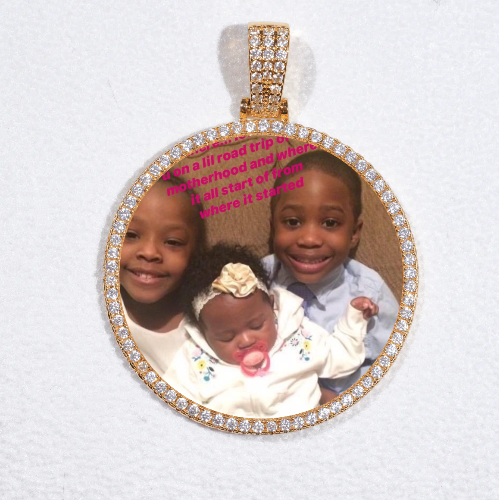 MEDIUM 3D CIRCLE CUSTOM PICTURE PENDANT