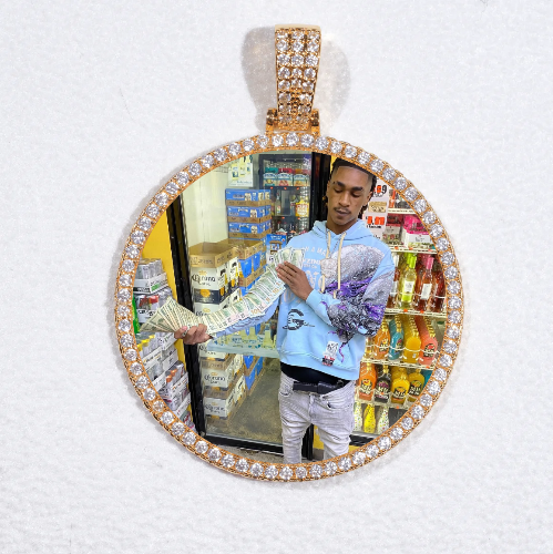 MEDIUM 3D CIRCLE CUSTOM PICTURE PENDANT