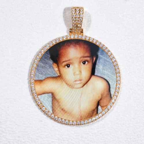 MEDIUM 3D CIRCLE CUSTOM PICTURE PENDANT