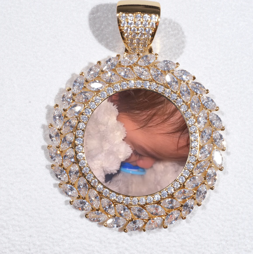 Large 3D Wheat Ear Custom Picture Pendant