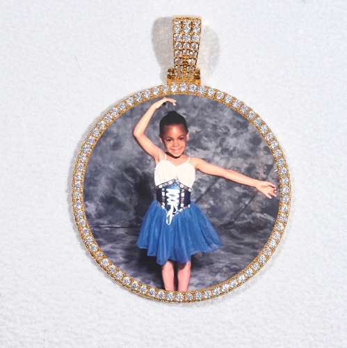 MEDIUM 3D CIRCLE CUSTOM PICTURE PENDANT