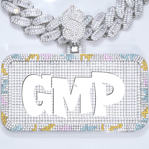 CUSTOM LETTER NECKLACE 3D COLORFUL SQUARE