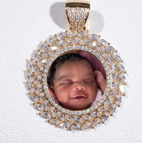 Large 3D Wheat Ear Custom Picture Pendant