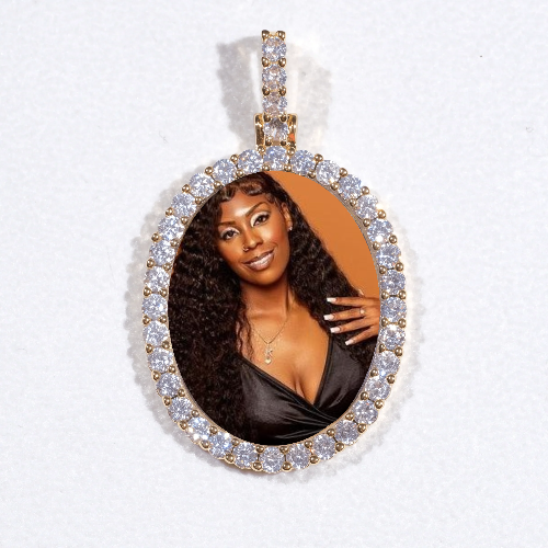 3D Oval Custom Picture Pendant