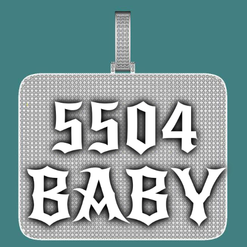 CUSTOM LETTER NECKLACE 3D BIG SQUARE