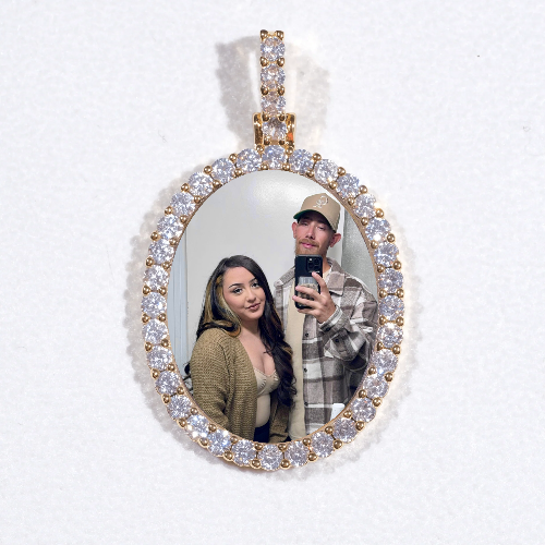 3D Oval Custom Picture Pendant
