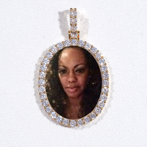 3D Oval Custom Picture Pendant
