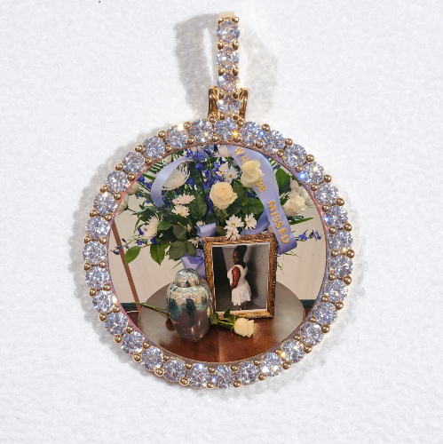 3D CIRCLE CUSTOM PICTURE PENDANT SMALL SIZE