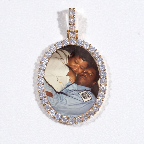 3D Oval Custom Picture Pendant