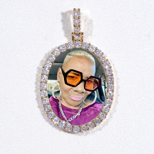 3D Oval Custom Picture Pendant