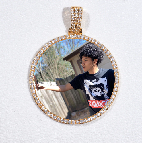 MEDIUM 3D CIRCLE CUSTOM PICTURE PENDANT