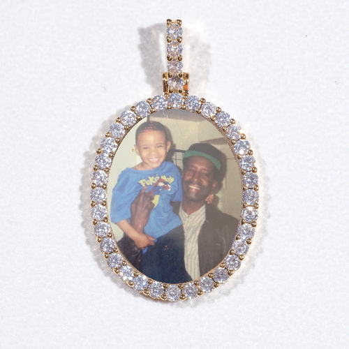 3D Oval Custom Picture Pendant