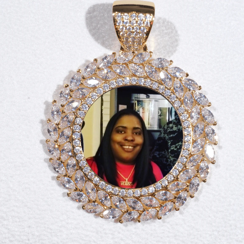 Large 3D Wheat Ear Custom Picture Pendant
