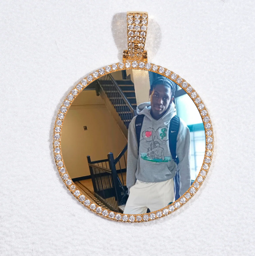 MEDIUM 3D CIRCLE CUSTOM PICTURE PENDANT