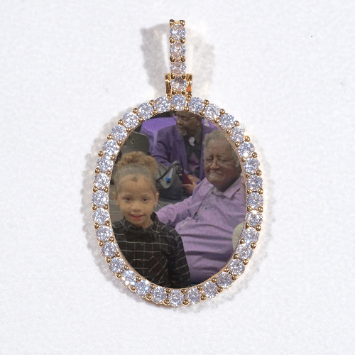 3D Oval Custom Picture Pendant