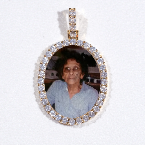 3D Oval Custom Picture Pendant