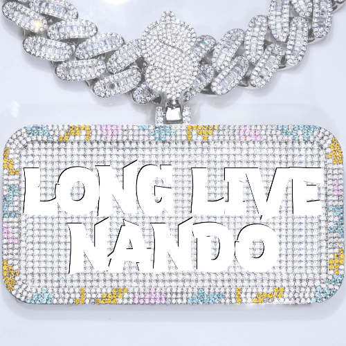 CUSTOM LETTER NECKLACE 3D COLORFUL SQUARE