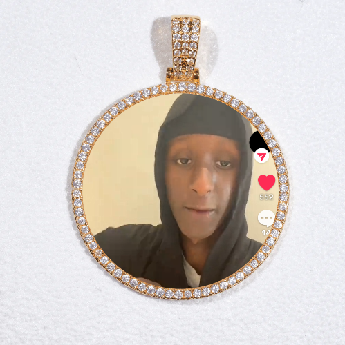MEDIUM 3D CIRCLE CUSTOM PICTURE PENDANT