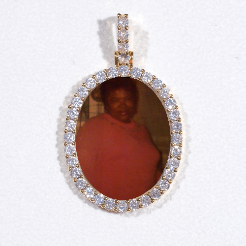 3D Oval Custom Picture Pendant