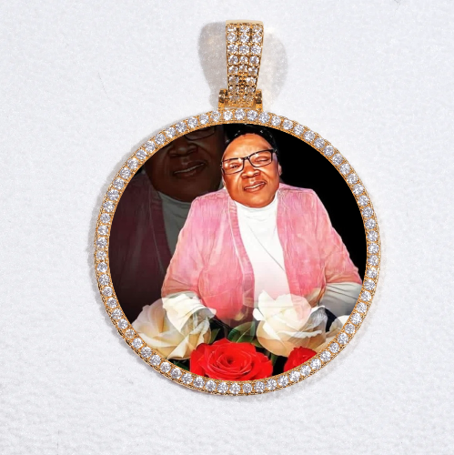 MEDIUM 3D CIRCLE CUSTOM PICTURE PENDANT