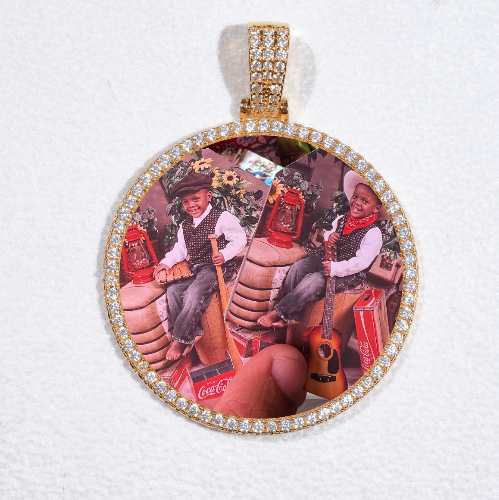 MEDIUM 3D CIRCLE CUSTOM PICTURE PENDANT