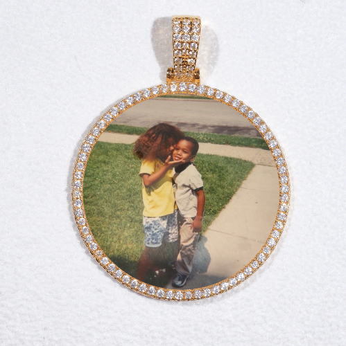 MEDIUM 3D CIRCLE CUSTOM PICTURE PENDANT