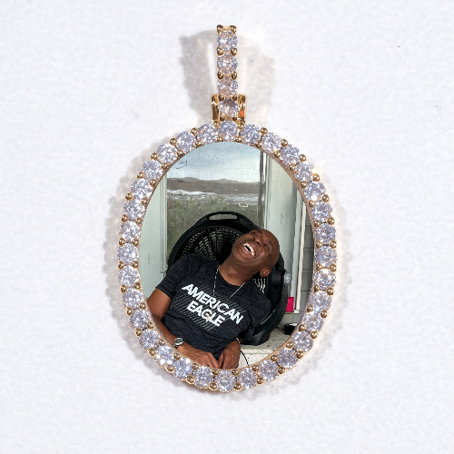 3D Oval Custom Picture Pendant