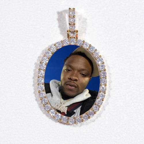 3D Oval Custom Picture Pendant