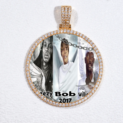 MEDIUM 3D CIRCLE CUSTOM PICTURE PENDANT